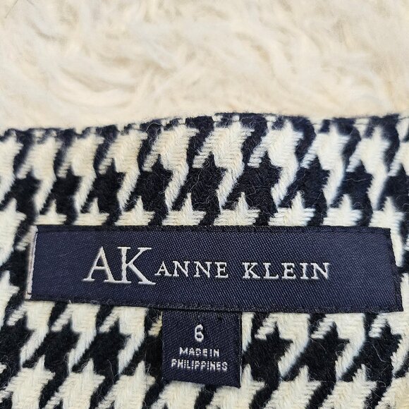 AK Anne Klein Women's Houndstooth Jacket Coat 3 side Buttons Size: 6 - Picture 6 of 9